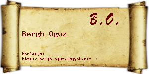 Bergh Oguz névjegykártya